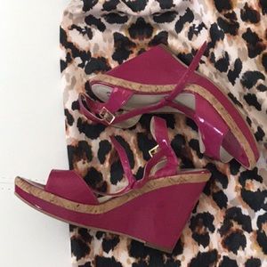 Cute fuchsia Italian wedges